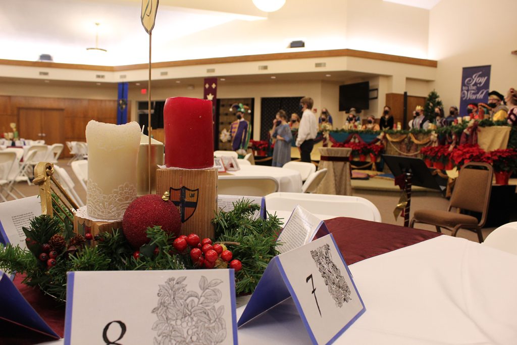 students performing at madrigal dinner 